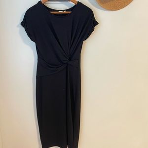 Gap midi twist front black dress